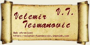 Velemir Tešmanović vizit kartica